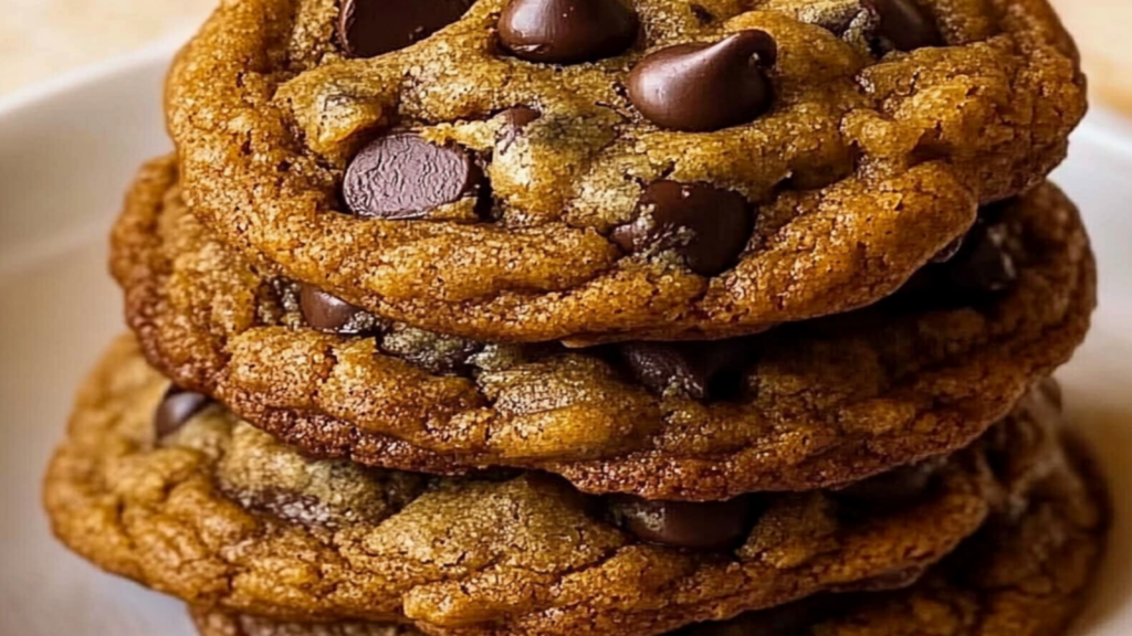 Brown Butter Pumpkin Chocolate Chip Cookies