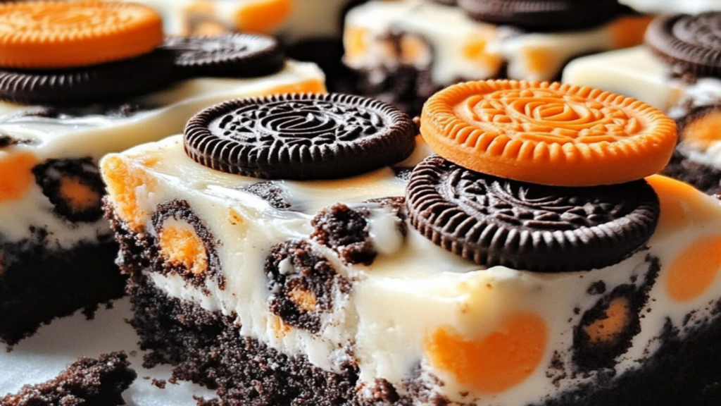 Easy Halloween Oreo Cake Bars Recipe