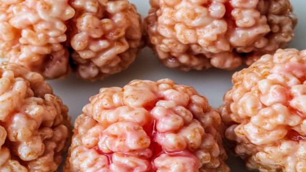 Spooky Halloween Brains Rice Krispies (Guimauves Végétariennes)