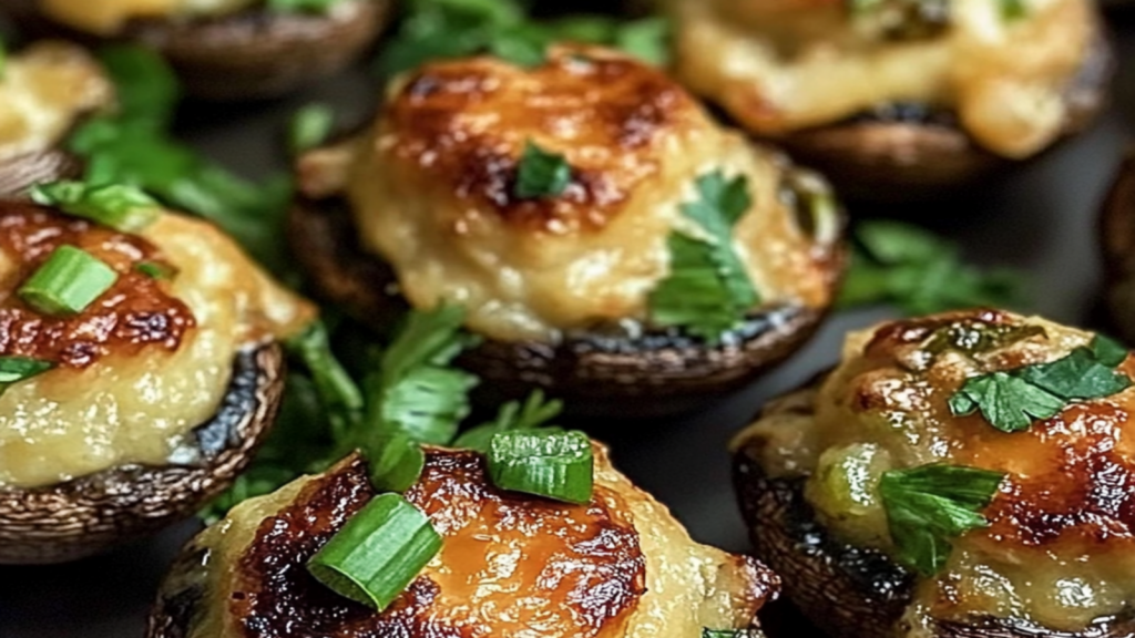 Jalapeno Popper Stuffed Mushrooms Recipe