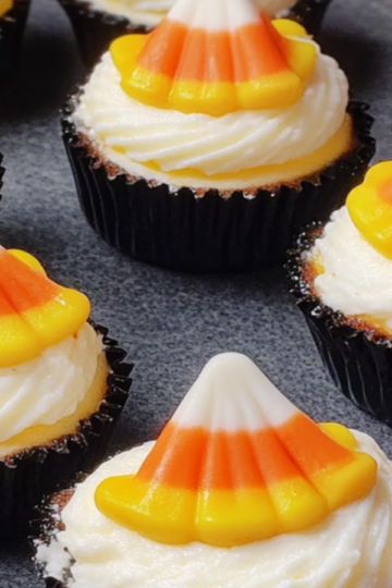 Mini Candy Corn Cheesecakes for Halloween Fun