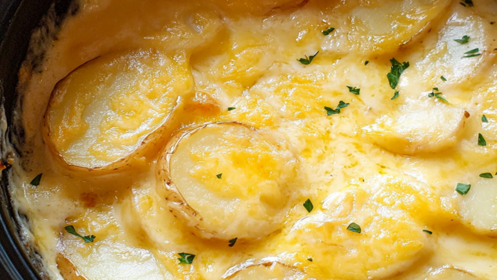 Slow Cooker Cheesy Scalloped Potatoes Recipe