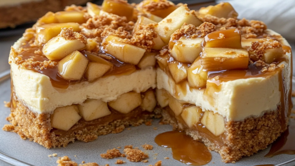 Salted Caramel Apple Pie Cheesecake Recipe