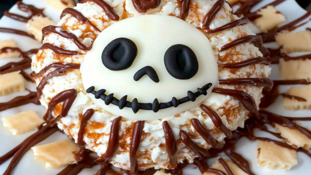 Spooky Skellington Cheese Ball Appetizer for Halloween Fun