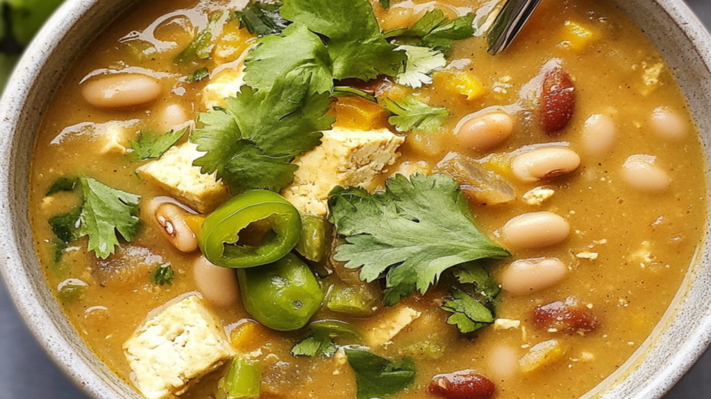 Hearty White Bean Chili with Tofu – Cozy Comfort Food