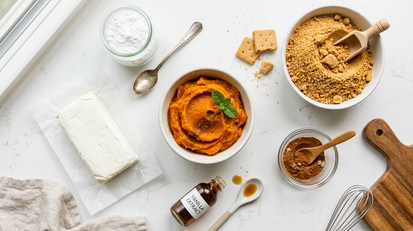 Ingredients for No Bake Pumpkin Cheesecake Balls Recipe