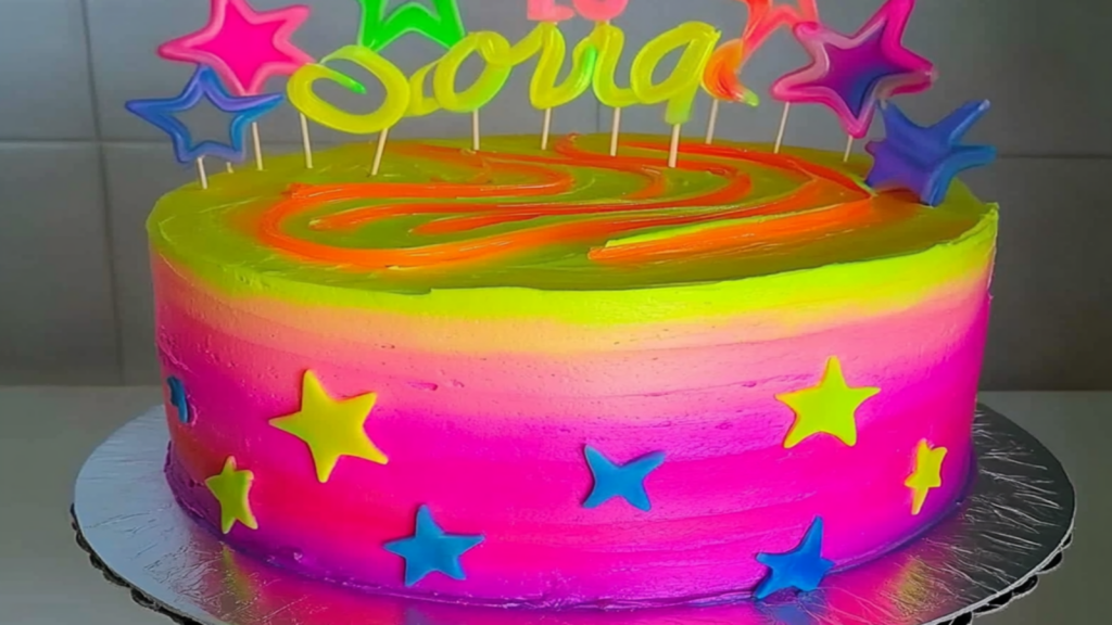 18 Creative Neon Cake Ideas for a Dazzling Party