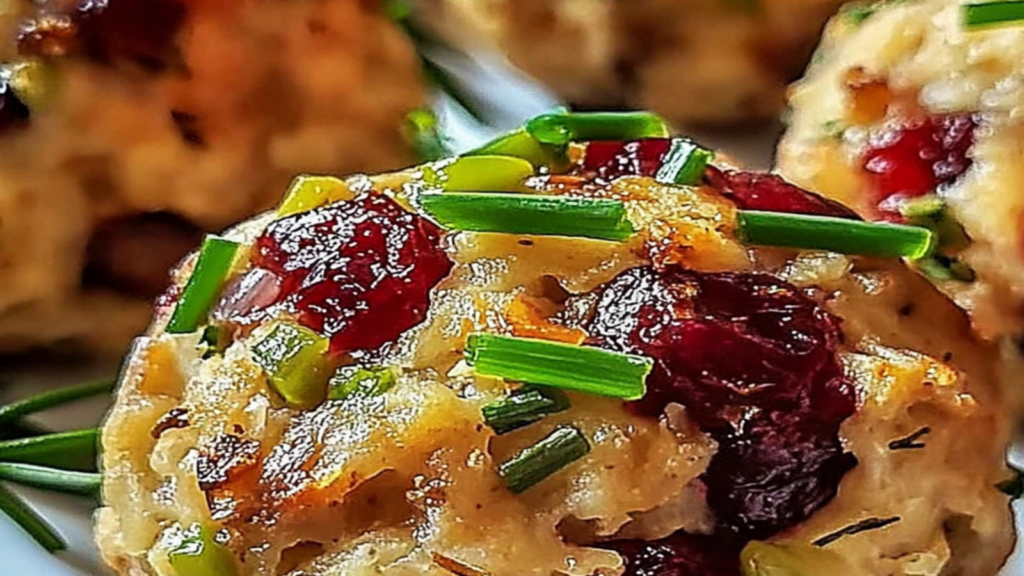 Cranberry and Turkey Stuffing Balls Recipe