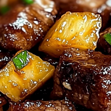 Sticky Pineapple Brown Sugar Glazed Beef