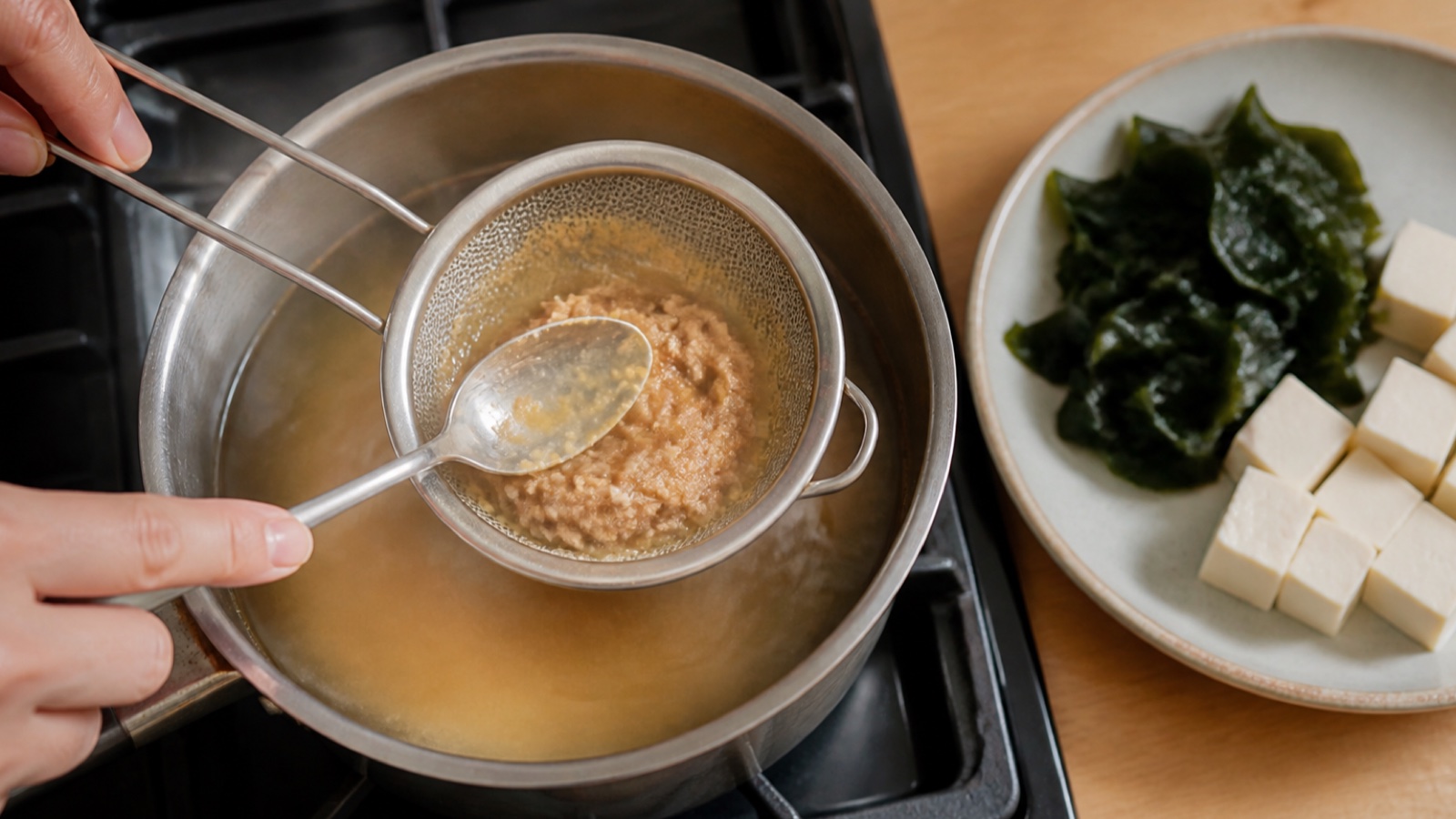 Preparation step for Miso Soup Recipe: Comfort in Every Spoonful