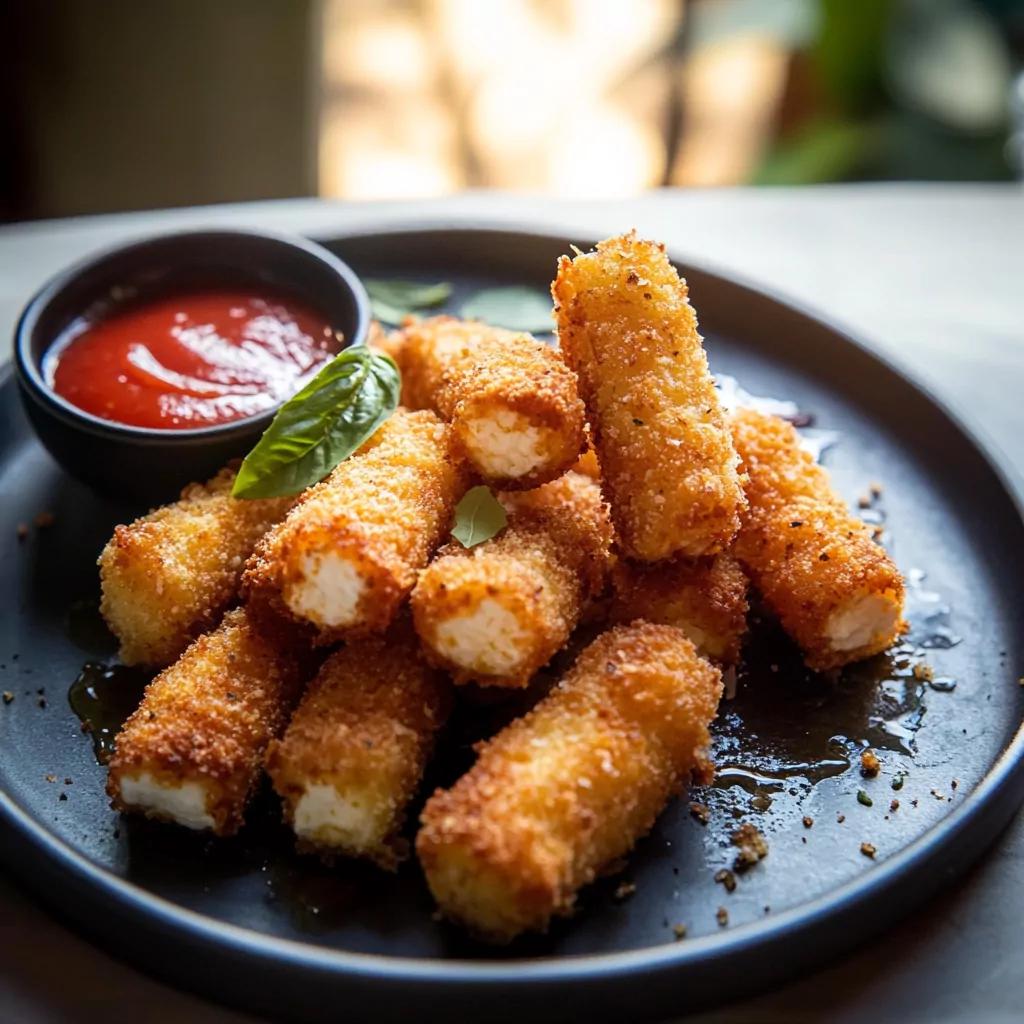 Crispy Fried Mozzarella Sticks